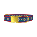 Geometric Rhombus Dog Collar - metal gold