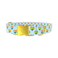 Pixel Rainbow Heart Dog Collar - metal rose gold