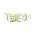 Floral Bunny Dog Collar - plastic gold