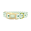 Shamrock Ribbon Dog Collar - plastic gold