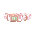 Pink Festive Trees Dog Collar - plastic rose gold