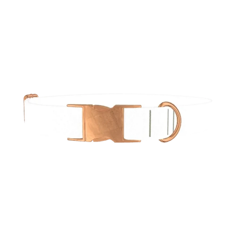 Camo Pattern Dog Collar - metal rose gold
