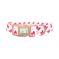 Valentine Heart Ribbon Dog Collar - plastic rose gold