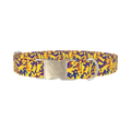 Multicolor Abstract Camo Dog Collar - metal silver