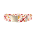 Autumn Rowanberry Dog Collar - metal silver
