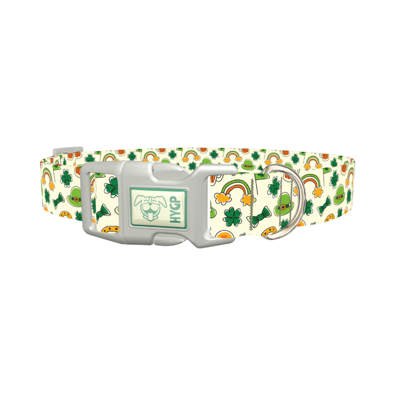 St. Patrick's Icon Dog Collar - plastic silver
