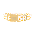 Yellow Daisy Dog Collar - plastic gold