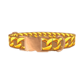 Golden Chain Link Dog Collar - metal rose gold