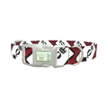 Red Playing Card Dog Collar - plastic silver