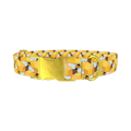 Honeycomb Bee Dog Collar - metal gold