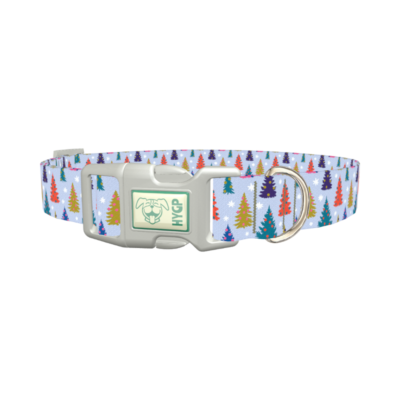 Christmas Tree Dog Collar - plastic silver