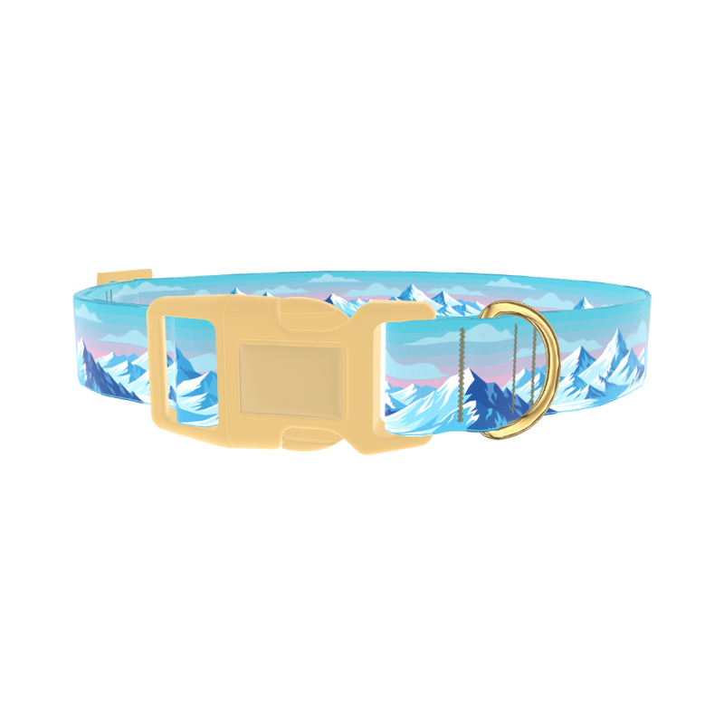 Arctic Mountain Dog Collar - plastic gold