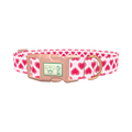 Pink Radiant Heart Dog Collar - plastic rose gold