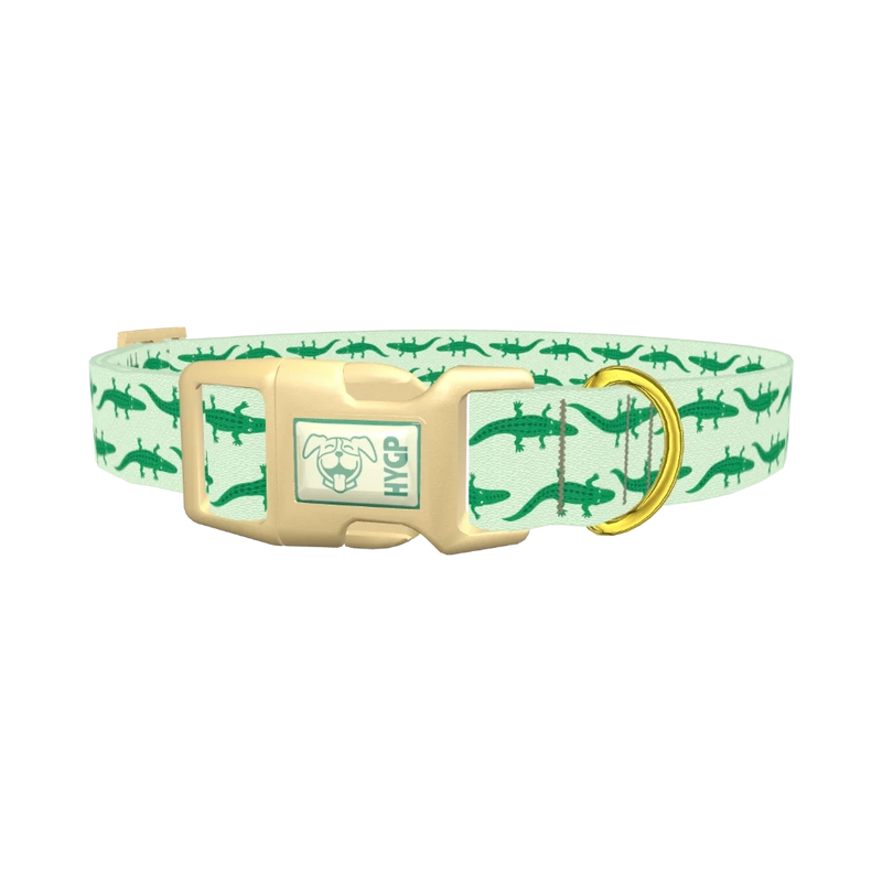 Crocodile Pattern Dog Collar - plastic gold