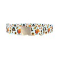 Thanksgiving Turkey Dog Collar - metal silver