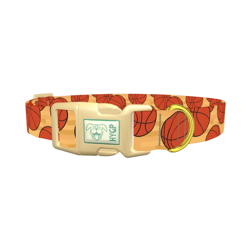 Basketball Sport Dog Collar - plastic gold