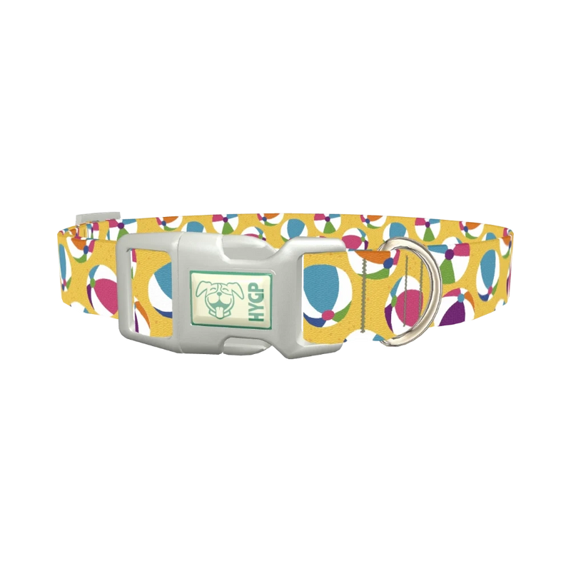 Beach Ball Dog Collar - plastic silver