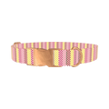 Geometric Checkered Dog Collar - metal rose gold