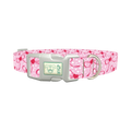 Pink Ribbon Heart 8870522388695 Dog Collar - plastic silver