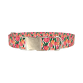 Pink Tulip Dog Collar - metal silver