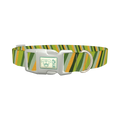 Geometric Diagonal Dog Collar - plastic silver