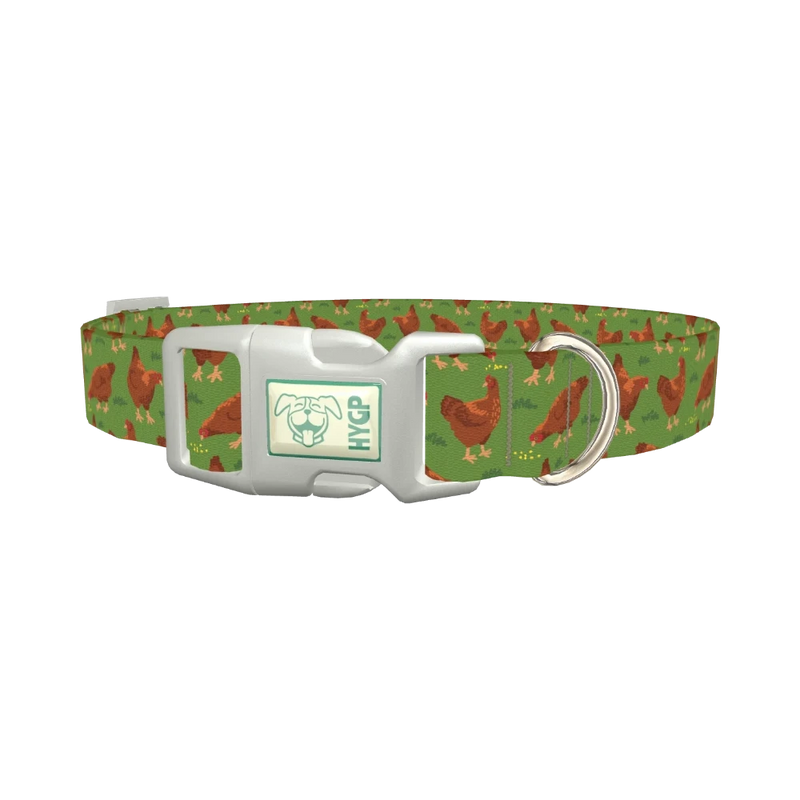Chicken Farm Dog Collar - plastic silver