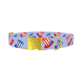 Patriotic Hat Dog Collar - metal gold