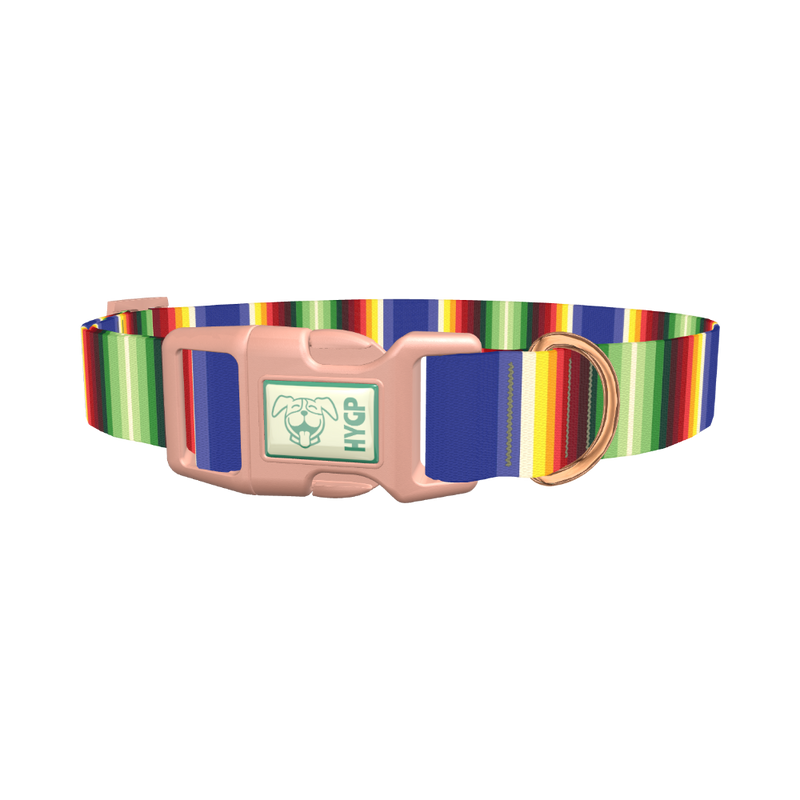 Bold Stripe Dog Collar - plastic rose gold