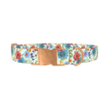 Floral Garden Dog Collar - metal rose gold