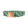 Key West Road Sign Dog Collar - metal gold