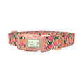 Pink Tulip Dog Collar - plastic rose gold