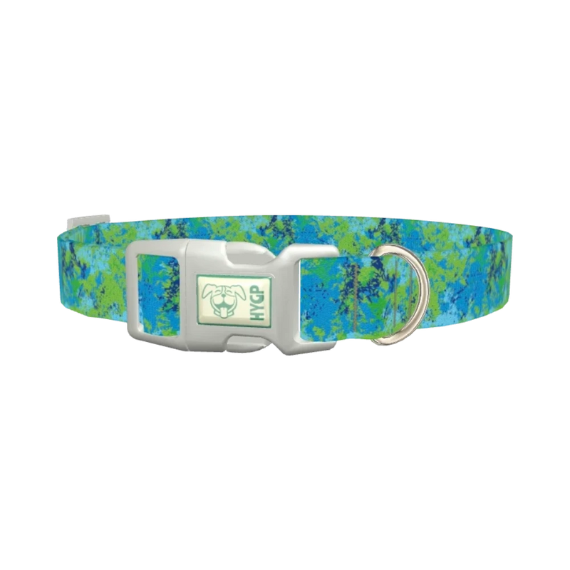 Abstract Camouflage Dog Collar - plastic silver