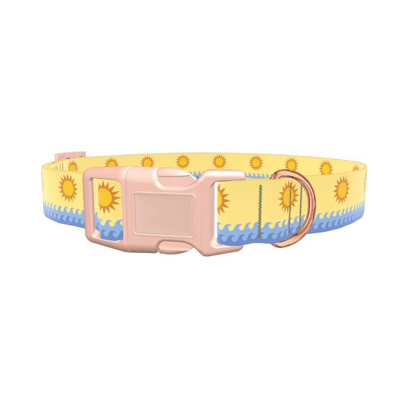Beach Sun Dog Collar - plastic gold