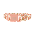 Peach Floral Dog Collar - plastic rose gold