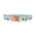 Bees and Hearts Dog Collar - metal rose gold
