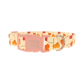 Ginkgo Leaf Pattern Dog Collar - plastic rose gold
