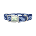Japanese Tree Pattern Dog Collar - plastic silver