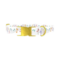 Colorful Music Notes Dog Collar - metal gold
