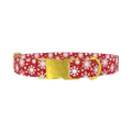 Festive Snowflake Dog Collar - metal gold