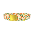 Floral Fruit Dog Collar - metal rose gold