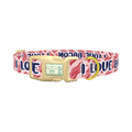 Bacon Love Dog Collar - plastic gold