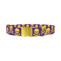 Halloween Skull Dog Collar - metal gold