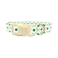 Shamrock Ribbon Dog Collar - plastic silver