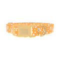 Yellow Blossom Dog Collar - plastic gold