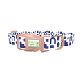 Navy Geometric Shapes Dog Collar - plastic rose gold