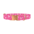 Bow Dot Dog Collar - metal rose gold