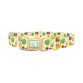 Pineapple Beach Dog Collar - plastic gold
