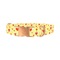 Flying Hearts Dog Collar - metal rose gold