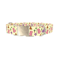 Cartoon Dino Volcano Dog Collar - metal silver