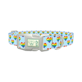 Pixel Rainbow Heart Dog Collar - plastic silver